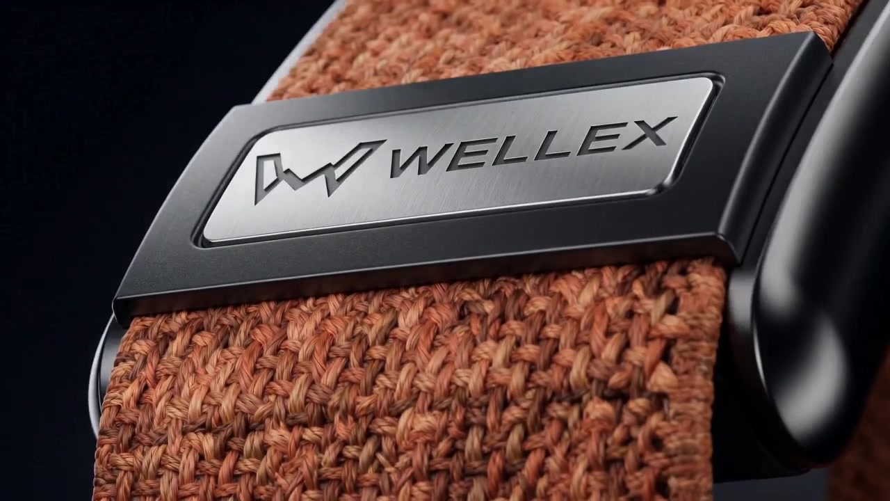 Wellex wellness band — screen-free hero background